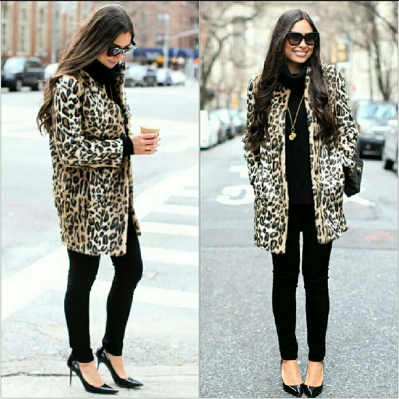 topshop leopard jacket